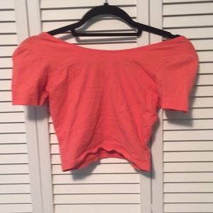 Orange crop top